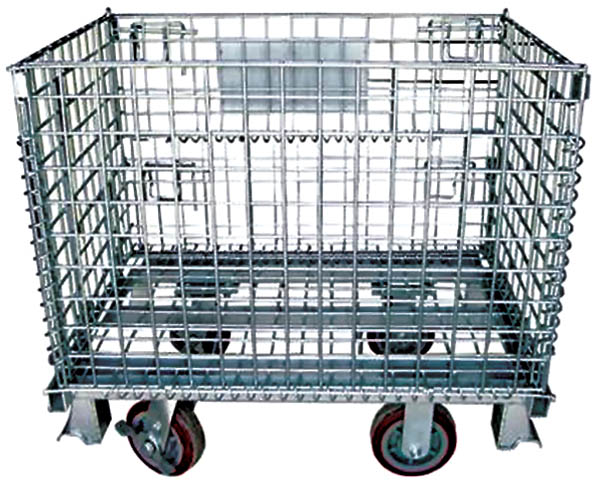 20 x 32 Wire Mesh Containers with Casters - 1" x 2" Mesh